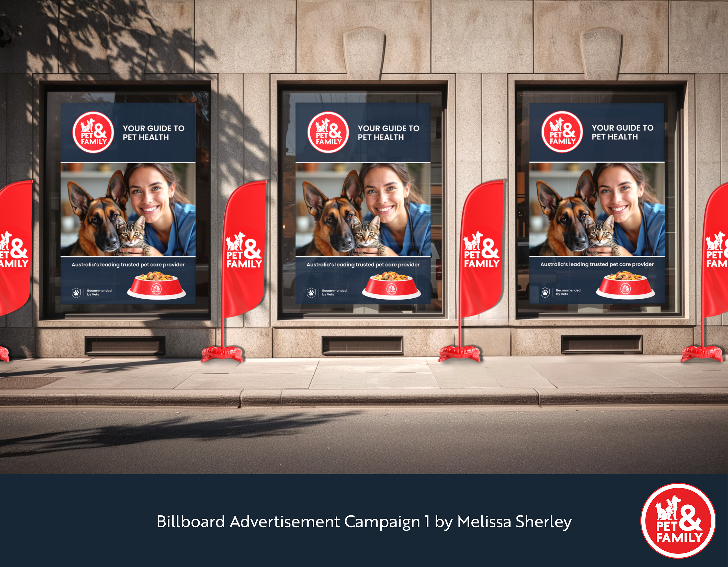 Pet & Family campaign billboard designs by Graphic Designer Melissa Sherley